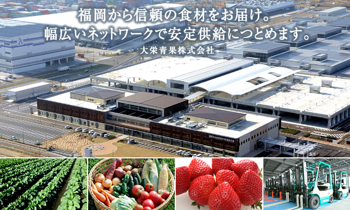 福岡から信頼の食材をお届け。幅広いネットワークで安定供給につとめます。大栄青果株式会社